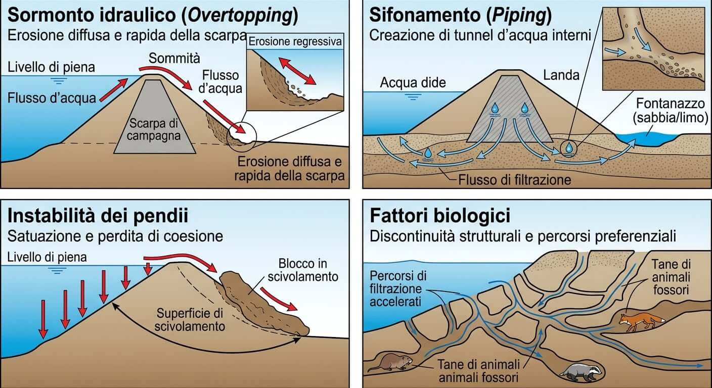 Anatomia del rischio Meccanismi idraulici e geotecnici nel collasso degli argini fluviali_rescue_italia
